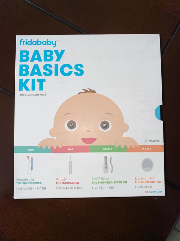 Baby Basics Kit by Frida Baby Includes NoseFrida, NailFrida, Windi,  DermaFrida + Silicone Carry Case