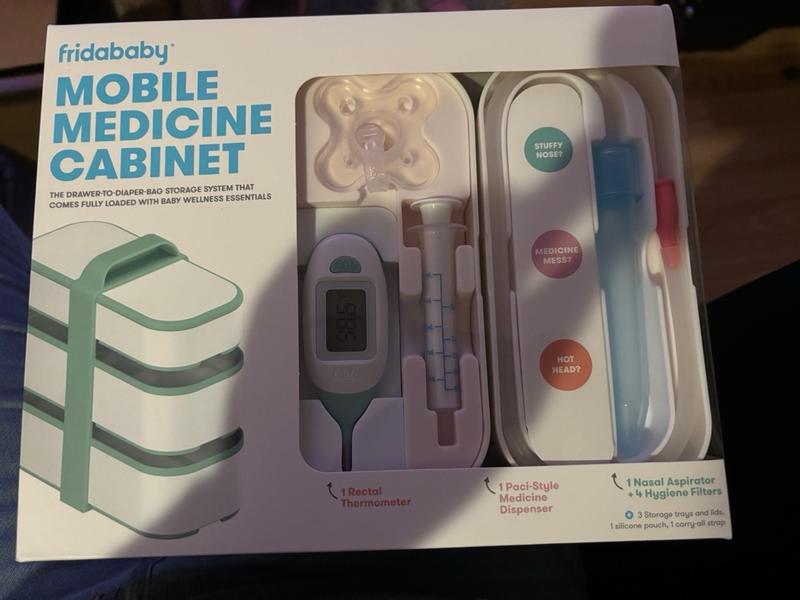 Mobile Medicine Cabinet Travel Kit by Frida Baby  Portable Carrying Case  Stocked with Wellness Essentials