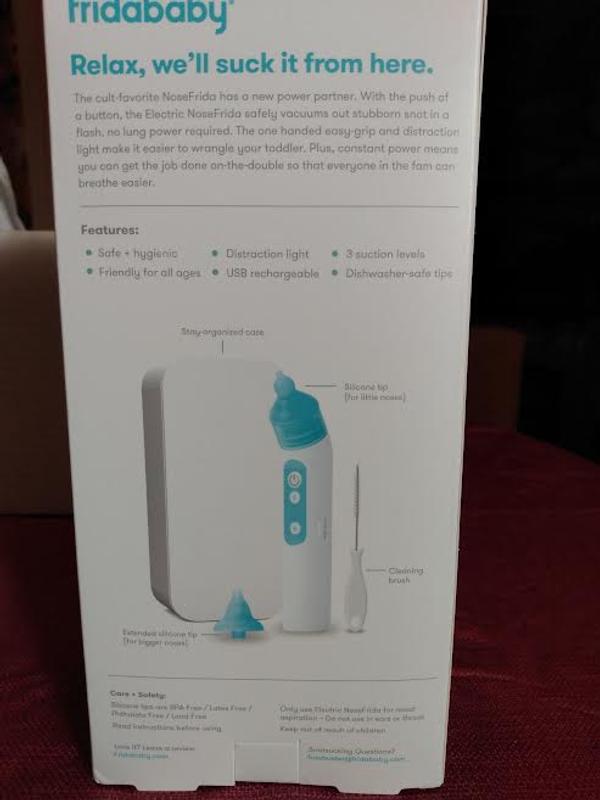 FridaBaby Electric NoseFrida USB Rechargeable Nasal Aspirator 3 Suction  Levels