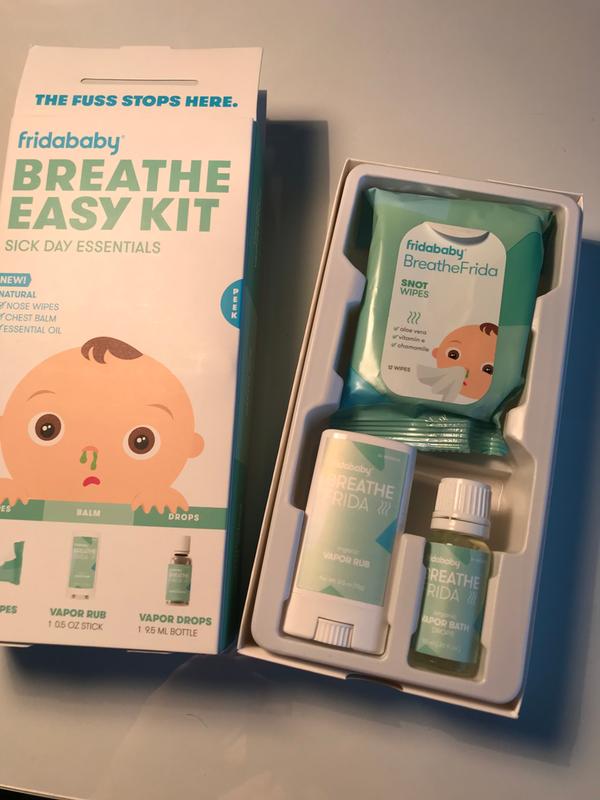 Frida Baby Breathe Easy Kit Sick Day Essentials With Vapor Wipes, Vapor Rub  And Vapor Drops : Target