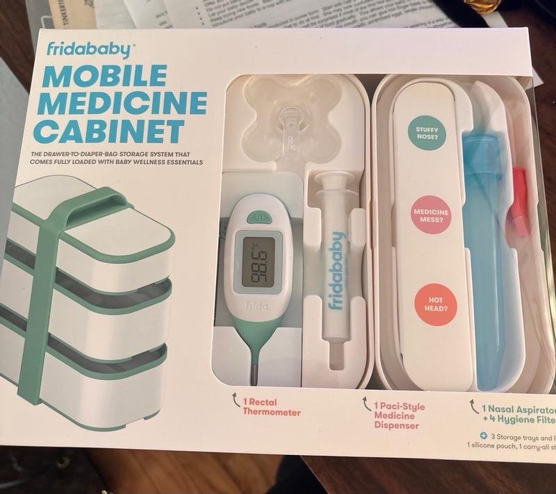 Mobile Medicine Cabinet Travel Kit by Frida Baby  Portable Carrying Case  Stocked with Wellness Essentials