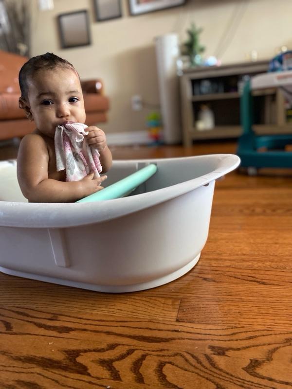 Frida Baby Soft Sink Baby Bath|Easy to Clean Baby Bathtub + Bath Cushion  That Supports Baby's Head