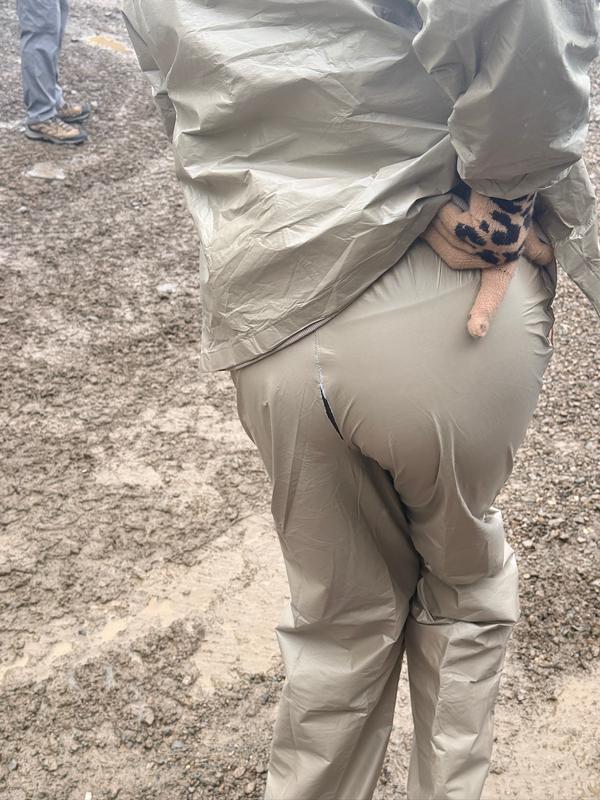 Ripped right up the seam of pants
