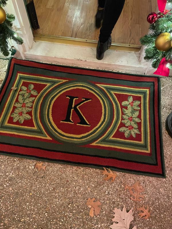 Wingate Festive Monogrammed Door Mat