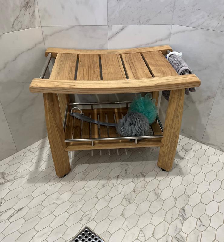 Frontgate Teak Corner Shower Bench informacionpublica.svet.gob.gt