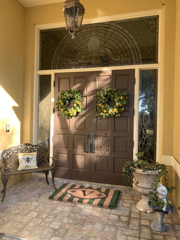 Ameile Cabana Stripe Monogrammed Coco Door Mat - Green, G, 36 x 72 in  Green - Frontgate - Yahoo Shopping