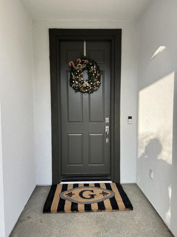 Ameile Cabana Stripe Monogrammed Coco Door Mat