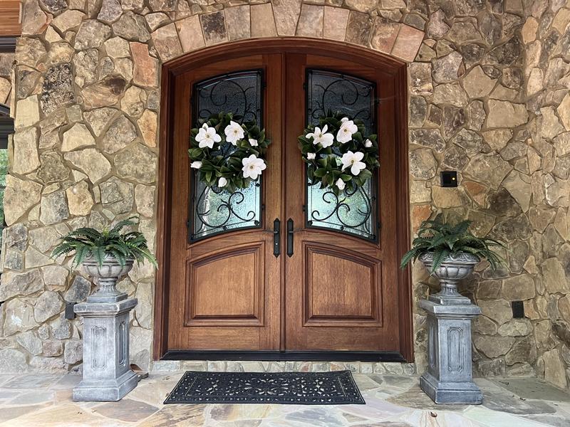 Magnolia Front Door Wreath – Wreaths of Bloom