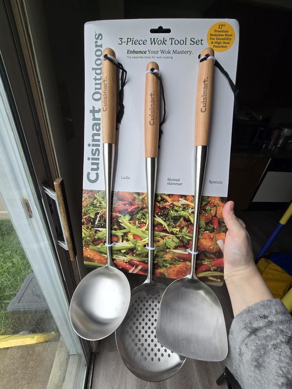 Ladel, slotted skimmer, spatula brand new still attactch to packaging prior to use