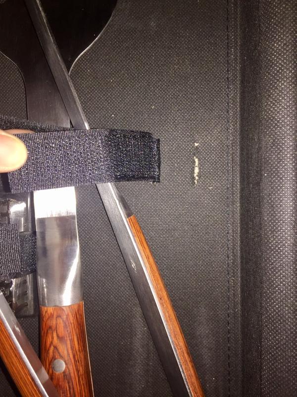 Velcro ripped under spatula.