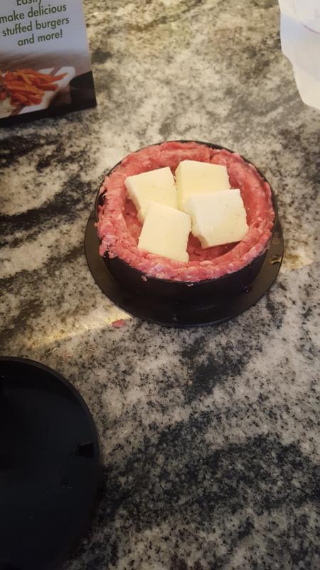 Stuffing the burger