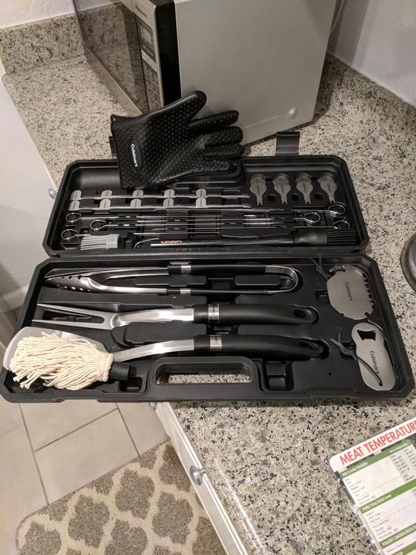 Cuisinart 36-Piece Backyard BBQ Tool Set 36-Pack Stainless Steel