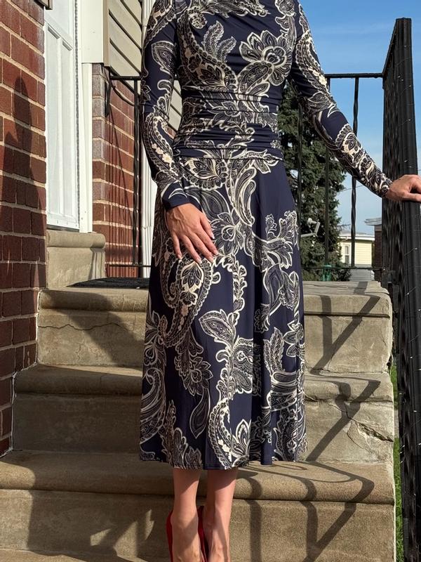 Customer photo for "Perfect elegant dress for fall."
