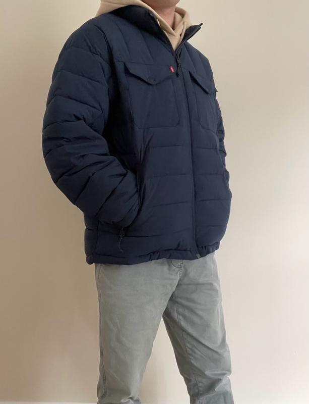 Customer photo for "Perfect everyday coat that you don’t have to worry about taking off because of its compactness, but still warm enough for cold days."