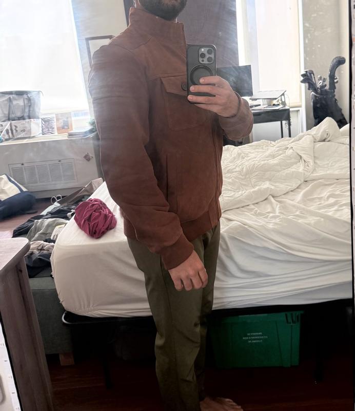 Customer photo for "Stylish leather jacket that can elevate any outfit"