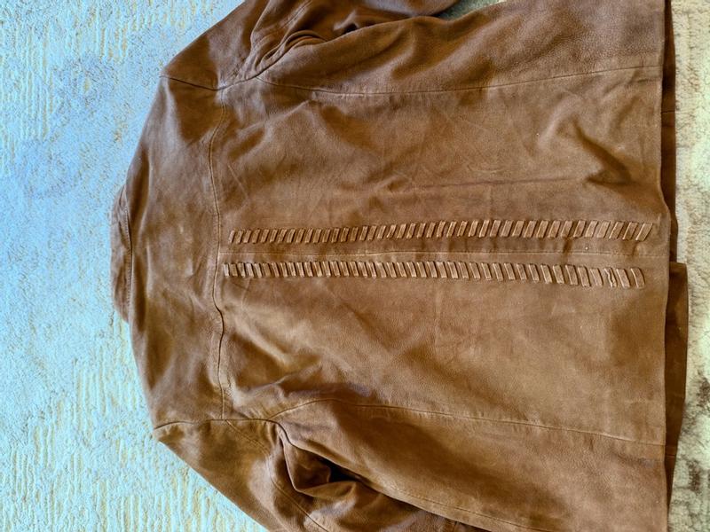 Customer photo for "So in love with this Cole Haan Tracker Suede Jacket"