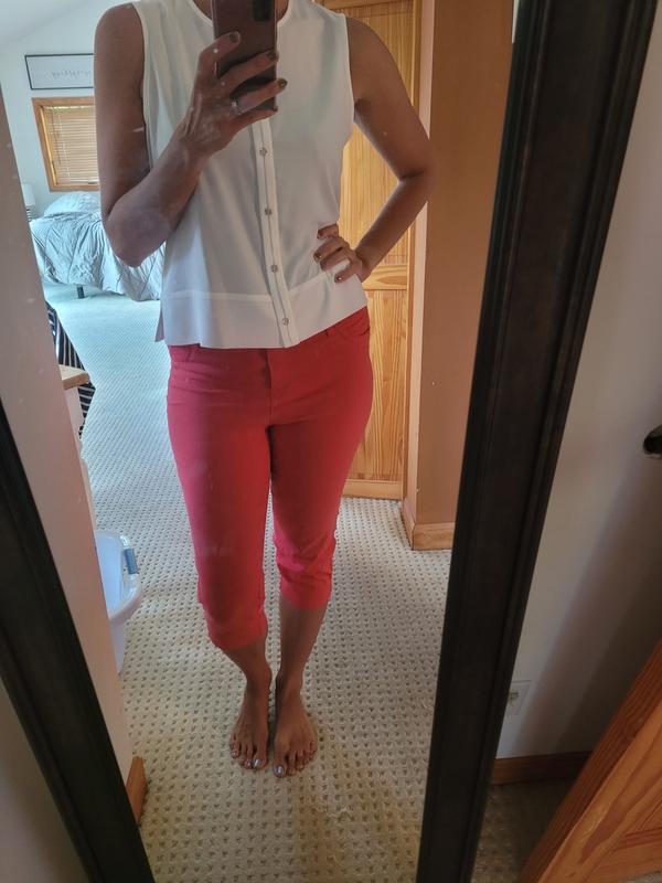 Slightly not as long as I like but not bad with a cami underneath!