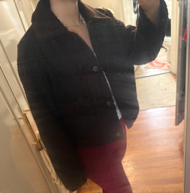 Customer photo for "Flattering mid weight cropped jacket!"