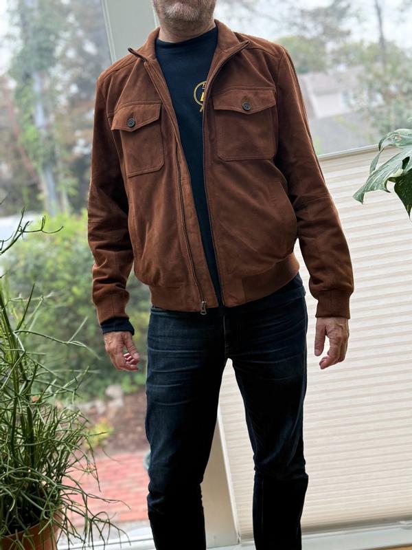 Customer photo for "Compliment magnet — perfect Fall jacket"