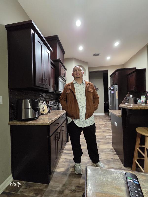 Customer photo for "Cole Haan definitely outdid themselves with this smooth bomber jacket!"