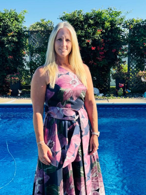 Customer photo for "Elegant one-shoulder gown with pockets!"