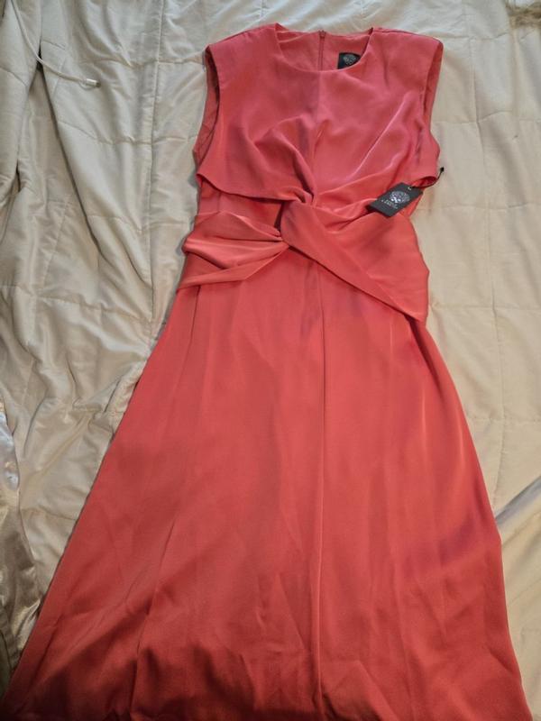 Women's Twist-Front Extended-Cap-Sleeve Dress