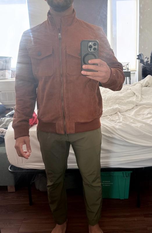 Customer photo for "Stylish leather jacket that can elevate any outfit"