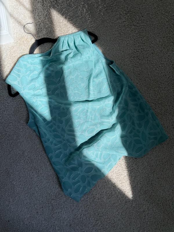 Customer photo for "Lightweight, gorgeous top! Size up"