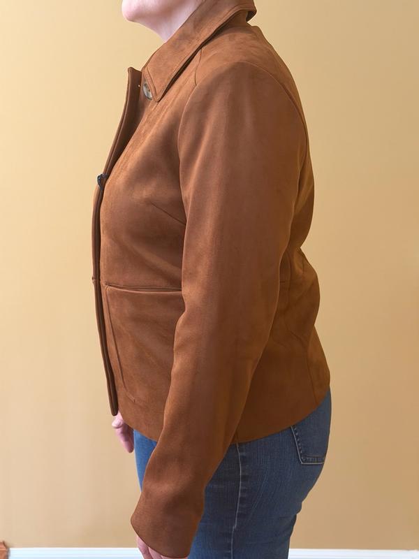 Customer photo for "Nice Quality but Boxy Fit for Petite Height"