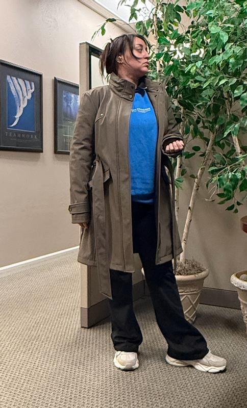 Customer photo for "Perfect rain jacket that keeps you dry and doesn’t sacrifice elegance"
