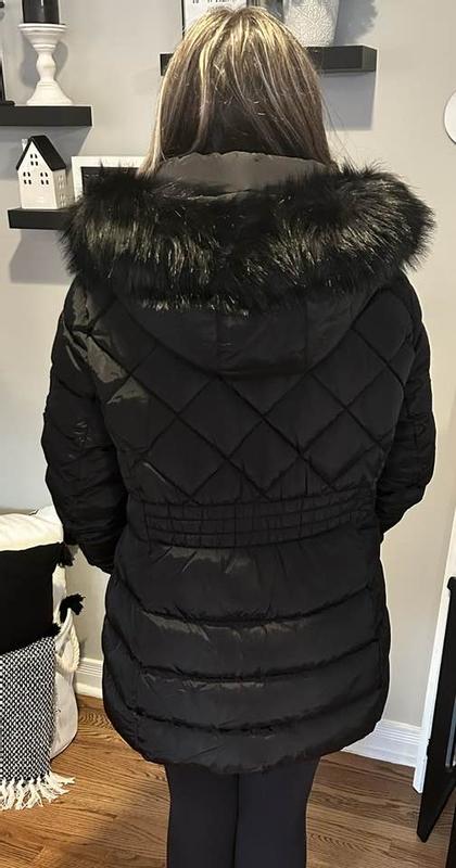Faux fur hood puffer coat tommy hilfiger online