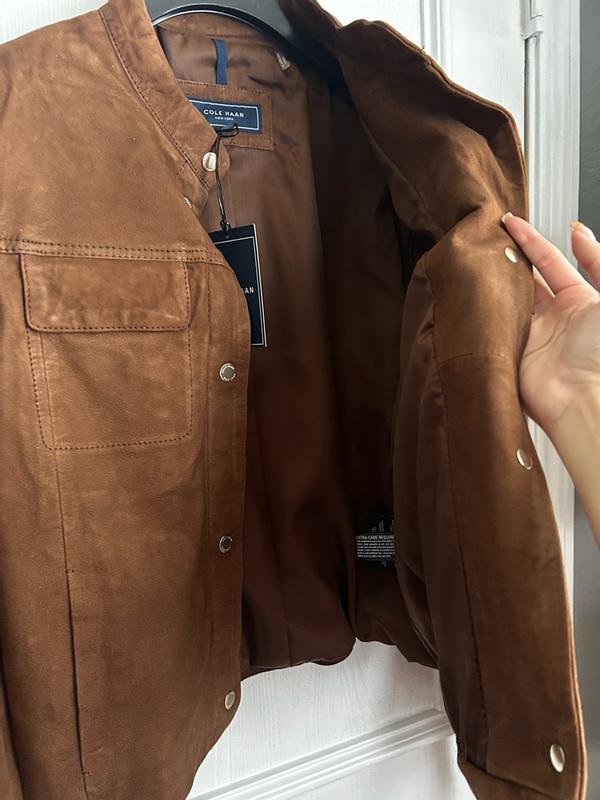 Customer photo for "Cole Haan suede jacket"