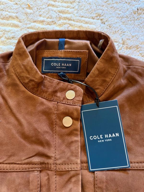 Customer photo for "So in love with this Cole Haan Tracker Suede Jacket"