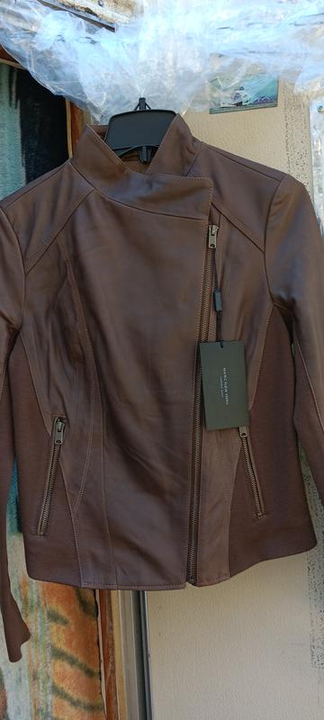 Marc new york by andrew marc felix stand collar leather jacket sale
