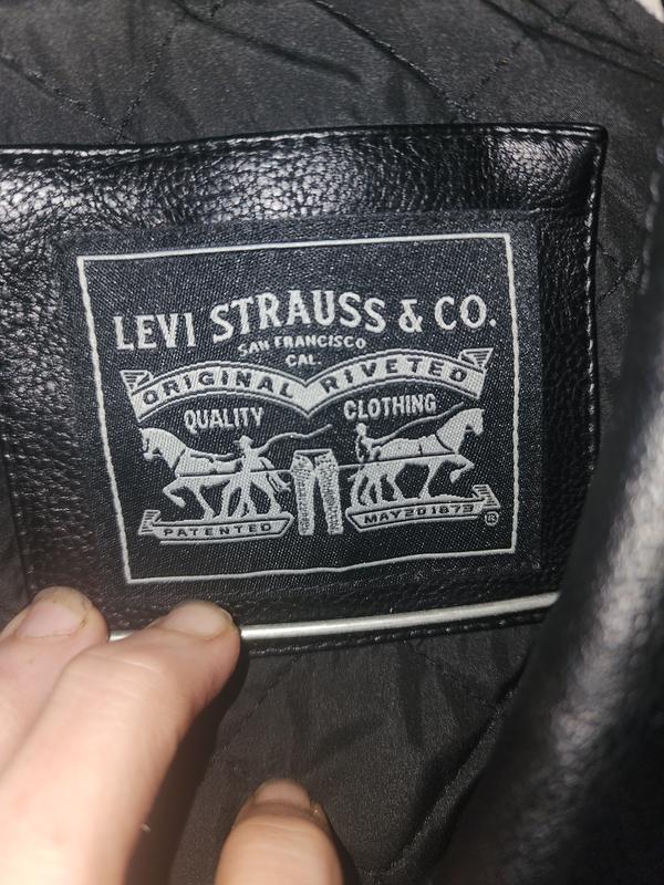 Macys levis leather jacket deals