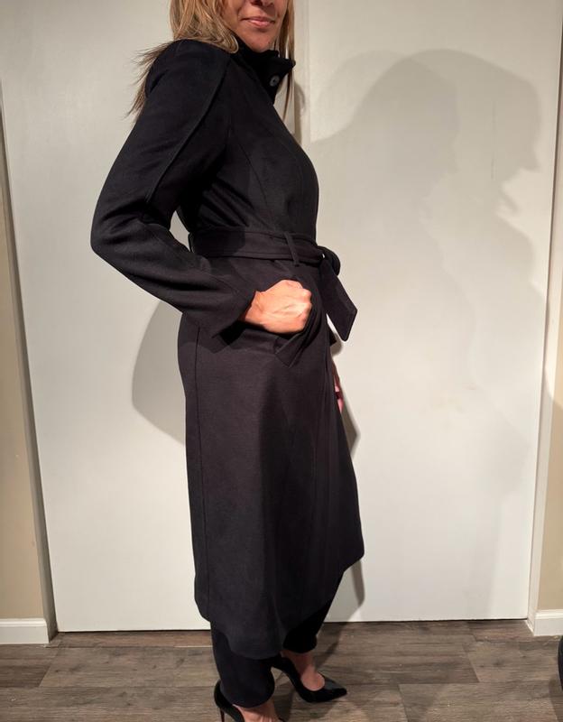 Customer photo for "Tall-girl perfection! 🖤 Warm, polished, beautifully long & Wisconsin-winter ready. ❄️ A total keeper!"
