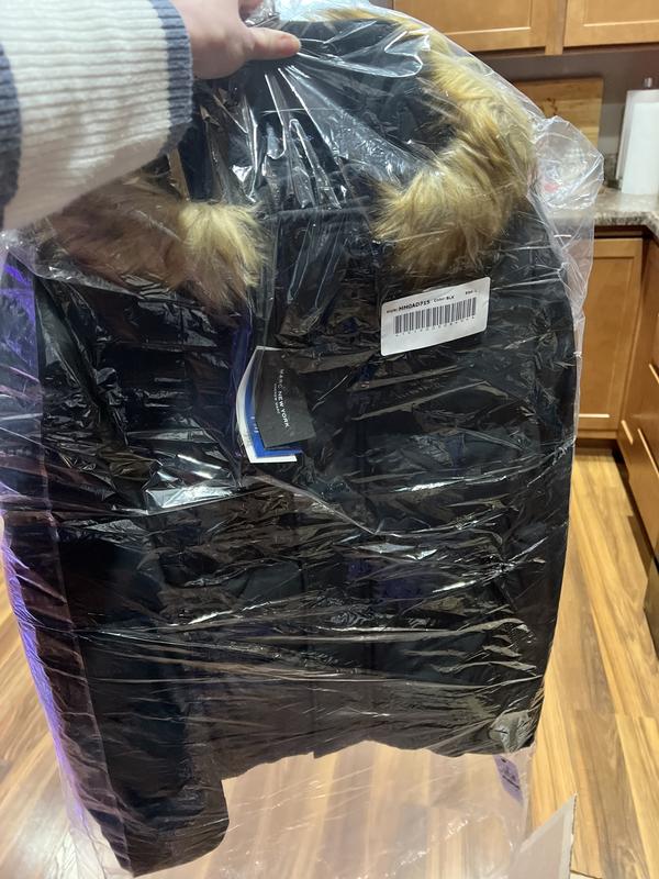 Black Designer Parka Coat