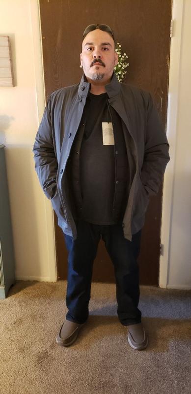 Customer photo for "A very sleek 3 in 1 raincoat from cole haan"