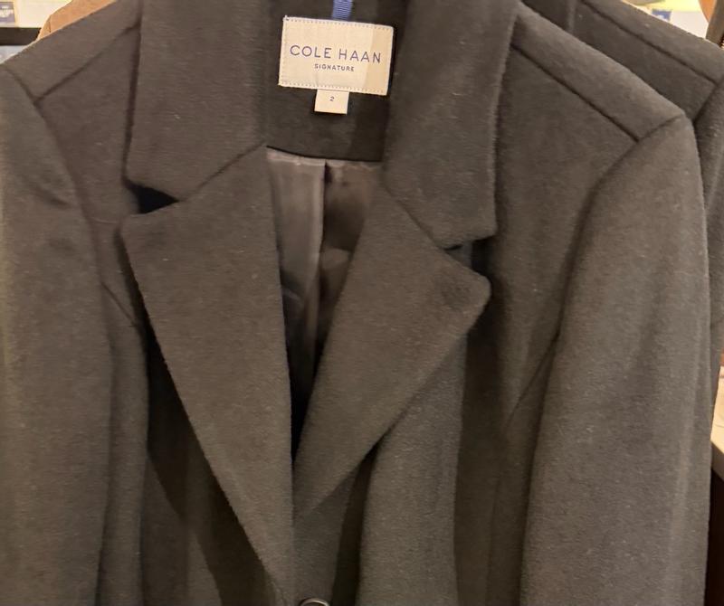 Customer photo for "Wide collar long coat"