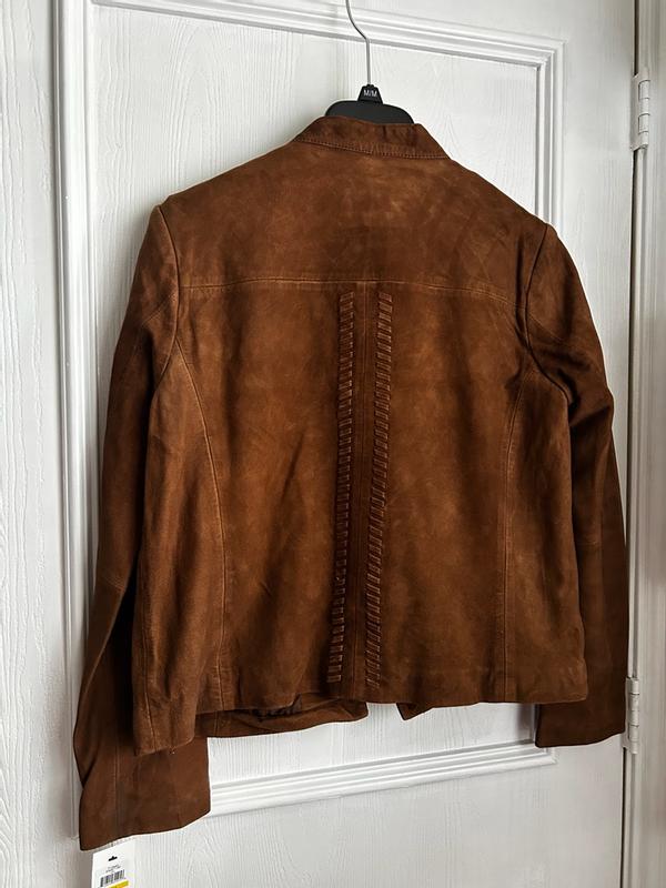 Customer photo for "Cole Haan suede jacket"