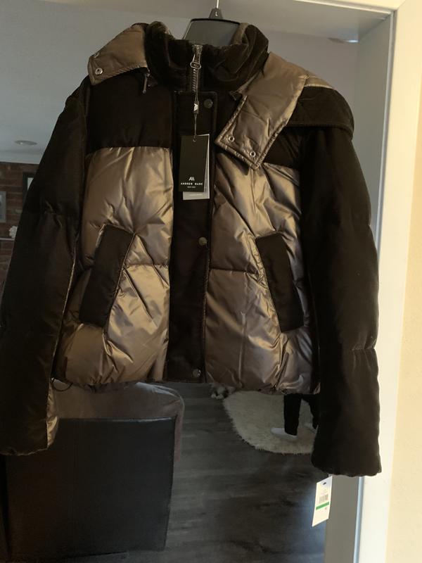 Vega velvet mixed media down puffer sales