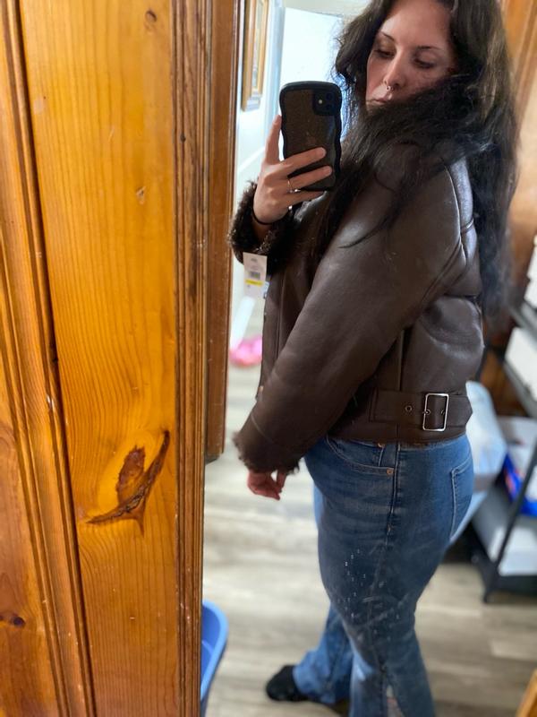Customer photo for "Beautiful expensive and trendy looking jacket"
