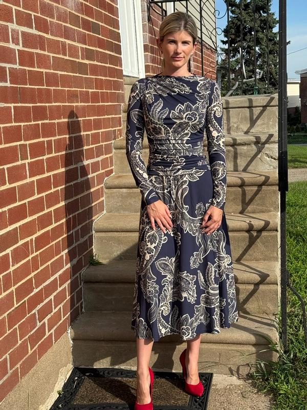 Customer photo for "Perfect elegant dress for fall."