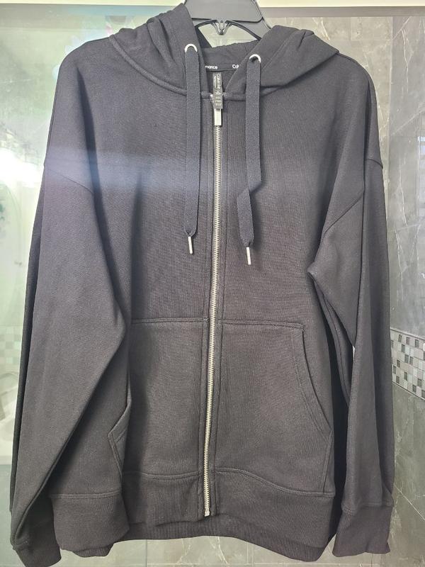 Calvin Klein Women's Fleece Long-Sleeve Zip-Front Hoodie