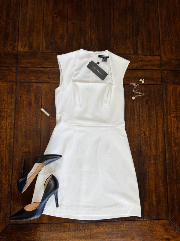 ruth whisper a line dress french connection French Connection Whisper Ruth Square Neck Dress - Black main image 0
