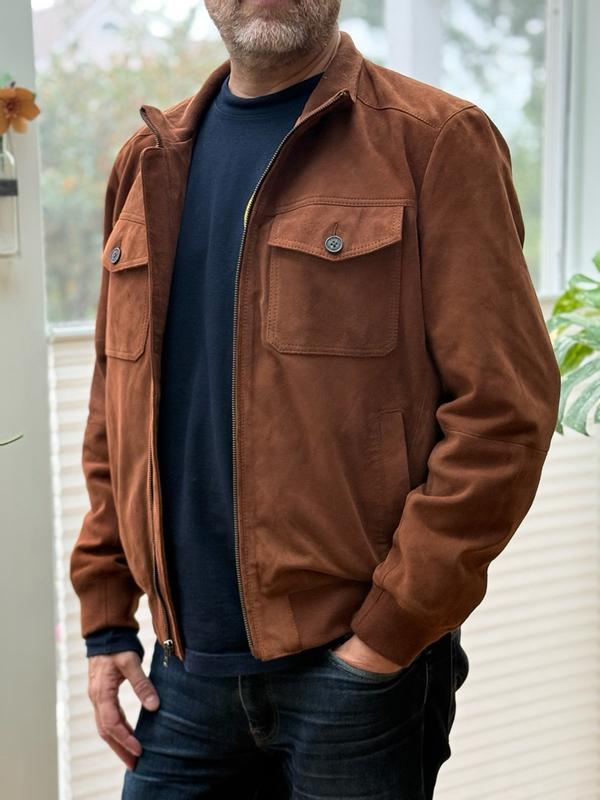 Customer photo for "Compliment magnet — perfect Fall jacket"