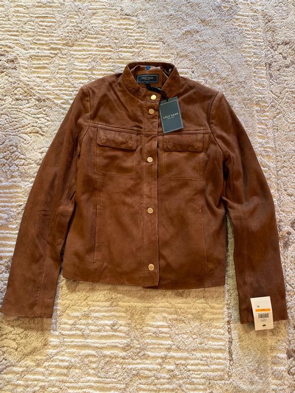 Customer photo for "So in love with this Cole Haan Tracker Suede Jacket"