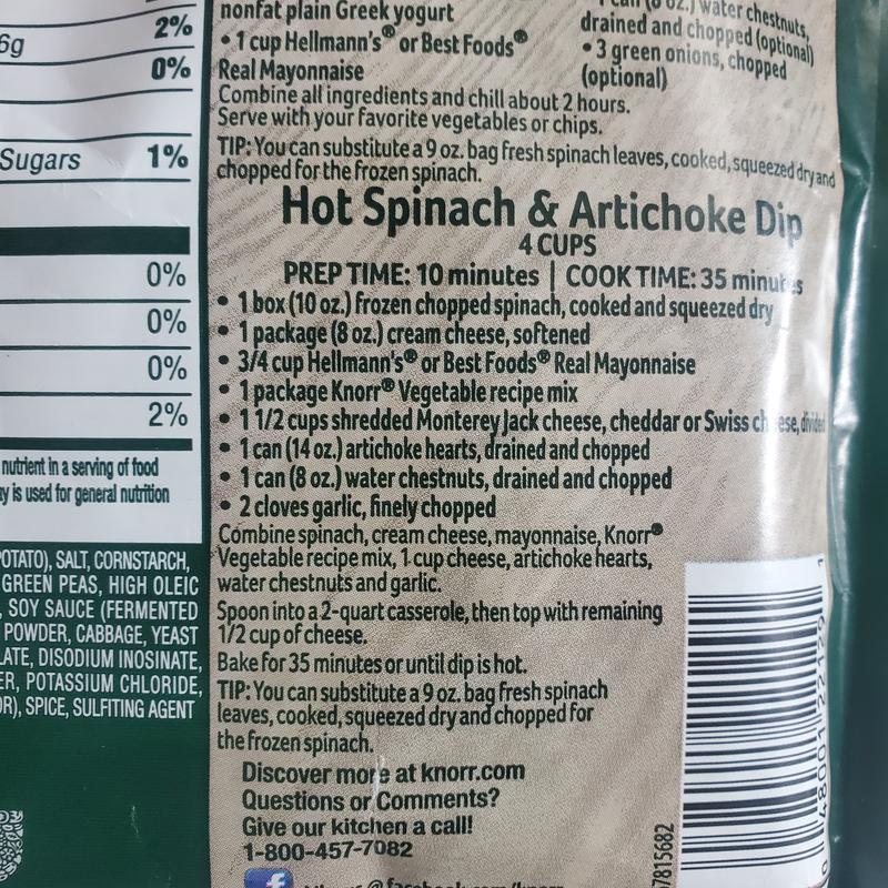 Hot Spinach Artichoke Dip Knorr Us