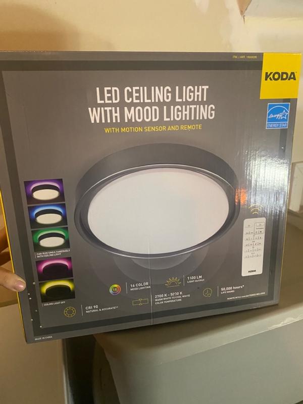 Koda 14 LED Ceiling Light with Mood Lighting, Motion Sensor and Remote