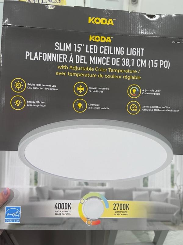 KODA Slim 15 LED Ceiling Light with Adjustable Color Koda